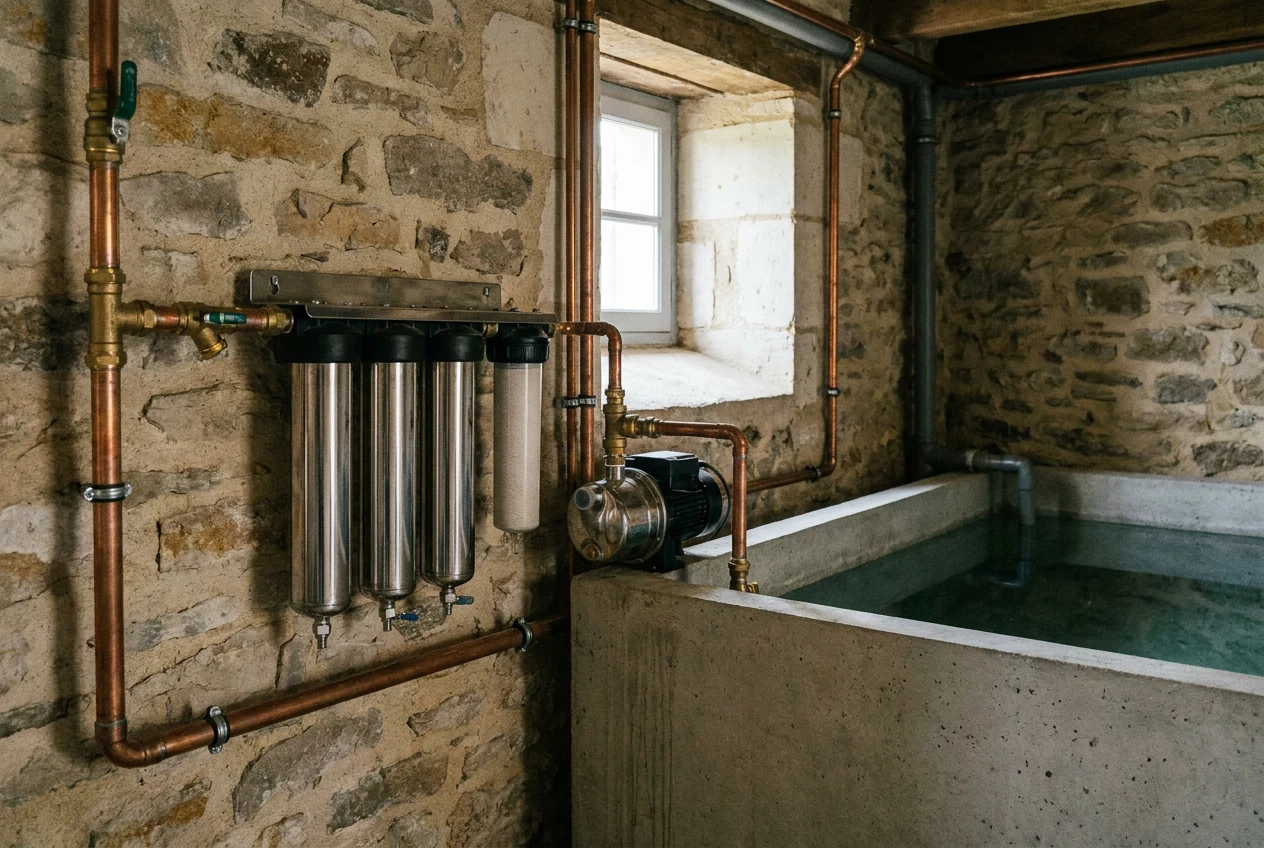 Récupération d'eau à Chinon