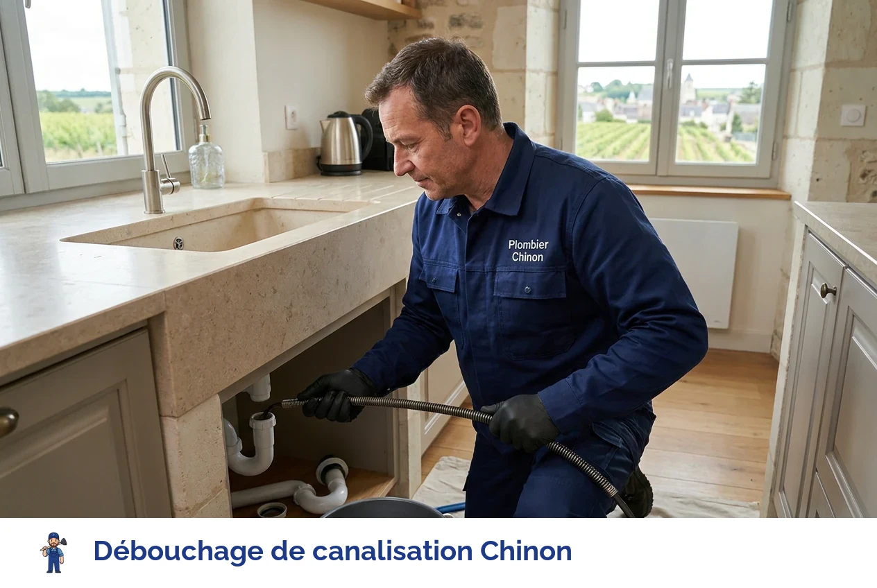 Débouchage de canalisation à Chinon