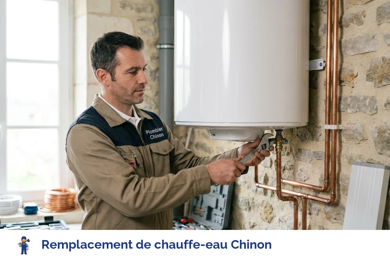 Remplacement de chauffe-eau à Chinon