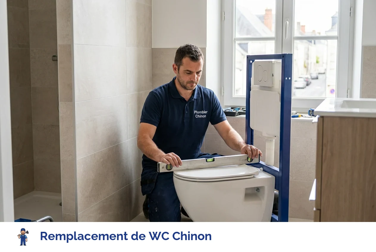 Remplacement de WC à Chinon